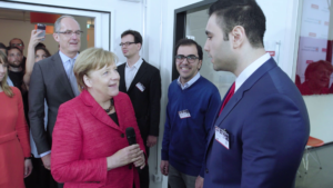 Klöckner CSR Portrait Video Rami trifft Kanzlerin