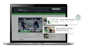 Einfaches Hochladen von Videos auf das Unternehmensportal mit Klick- oder Drag & Drop-Option.