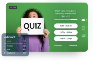 Gamification feature in LiveStream Interactive